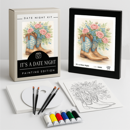 BOOTS & BLOOMS PAINT NIGHT KIT