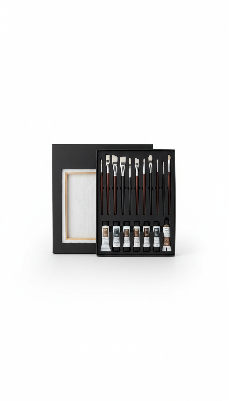 Artist-Grade Brush Set Matte Tray