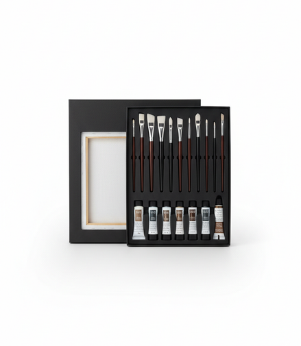 Artist-Grade Brush Set Matte Tray